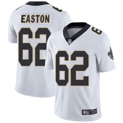 Men New Orleans Saints Limited White Nick Easton Road Jersey NFL Football 62 Vapor Untouchable Jersey